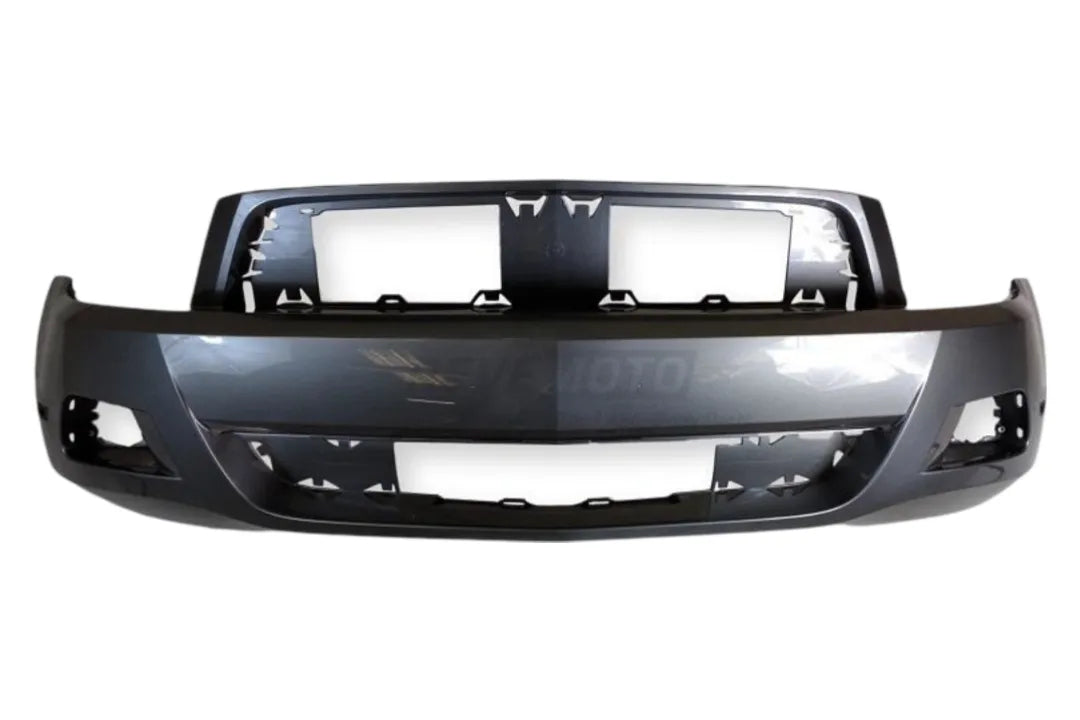 Painted Front Bumper Cover for 2010-2012 Ford Mustang (OEM) Base Models Sterling Gray Metallic (UJ) AR3Z17D957AA AR3Z17D957AACP ReveMoto Painted Auto Body Parts Replacement