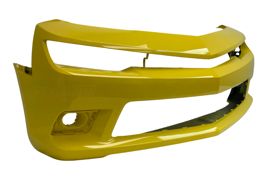 Painted Front Bumper Cover for 2014-2015 Chevrolet Camaro Lemon Peel (WA131X) 22997719 GM1000966 ReveMoto Painted Auto Parts Replacement