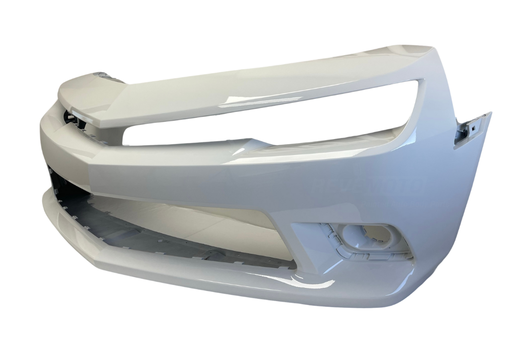 Painted Front Bumper Cover for 2014-2015 Chevrolet Camaro Olympic White (WA8624) 22997719 GM1000966 ReveMoto Painted Auto Parts Replacement