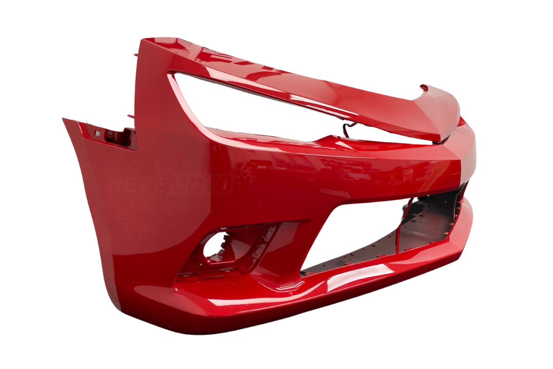 Painted Front Bumper Cover for 2014-2015 Chevrolet Camaro (SS, Z28 Models) Pull Me Over Red (WA130X) 22997723 GM1000981 ReveMoto Painted Auto Parts Replacement