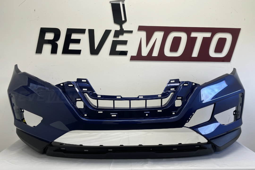 31835 - Painted Front Bumper Cover for 2017-2020 Nissan Rogue Dark Blue Steel Metallic (RBY) 620226FL0H