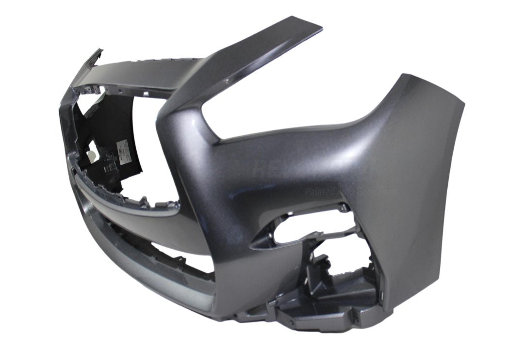 Painted Front Bumper Cover for 2018-2020 Infiniti Q50 Graphite Shadow Metallic (KAD) (WITH: Sport | WITHOUT: Park Assist Sensor Holes) 620226HJ0H IN1000282