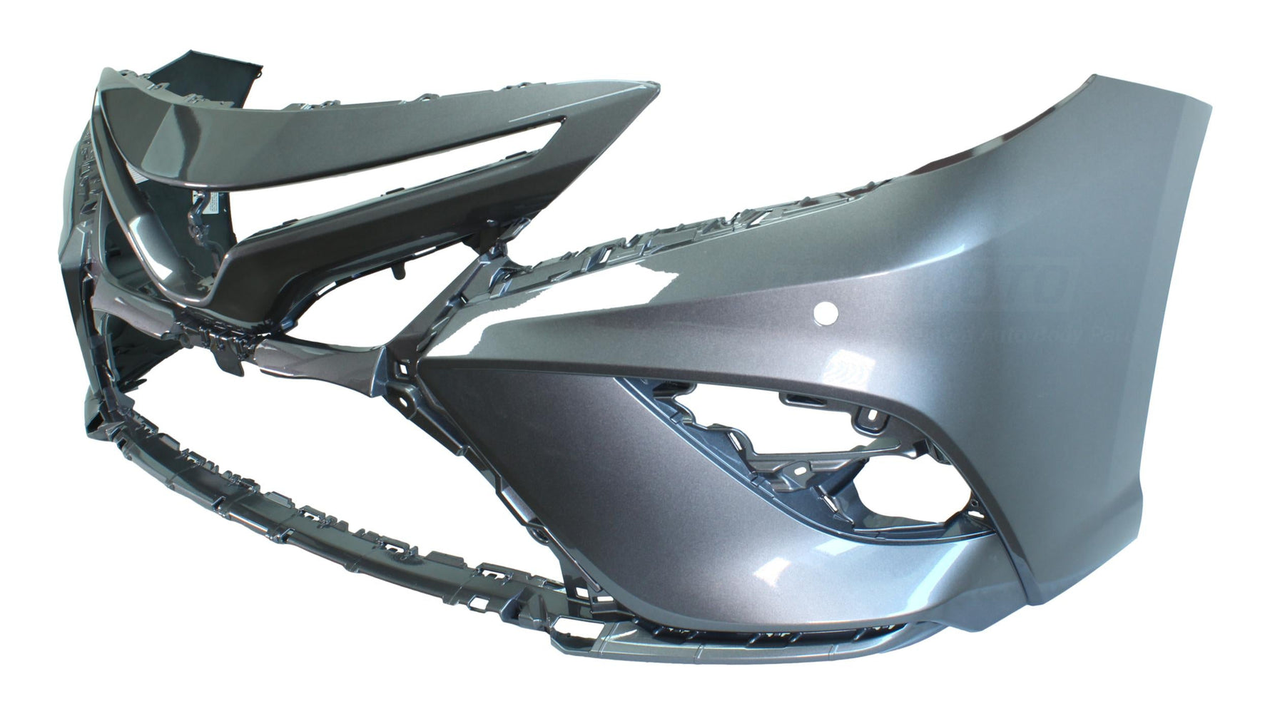 Painted Front Bumper Cover for 2018-2020 Toyota Camry (SE/XSE Models) Predawn Grey Mica (1H1) | 2018-2020 / WITH: Park Assist Sensor Holes | WITHOUT: Surround View Monitor, Camera 521190X939