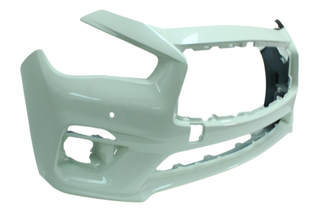 Painted Front Bumper Cover for 2018-2023 Infiniti Q50 (WITHOUT: Sport) White Pearl (QAB) 620226HH1H IN1000285