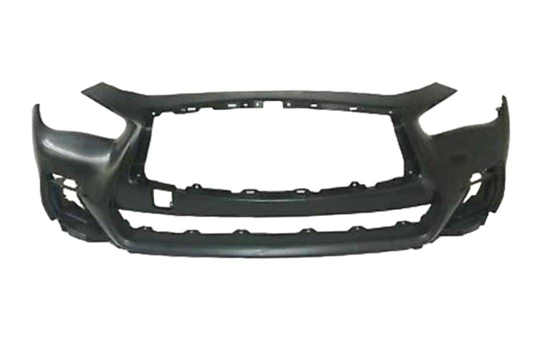 Painted Front Bumper Cover for 2018-2023 Infiniti Q50 (WITH: Sport) 620226HJ1H IN1000283 ReveMoto Painted Auto Body Parts Replacement 