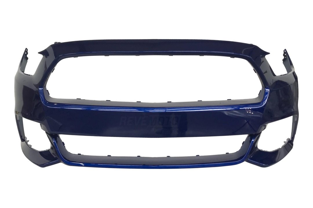 Painted Front Bumper for 2015-2017 Ford Mustang Deep Impact Blue Metallic (J4) FR3Z17D957AAPTM FO1000704 ReveMoto Painted Auto Body Parts Replacement