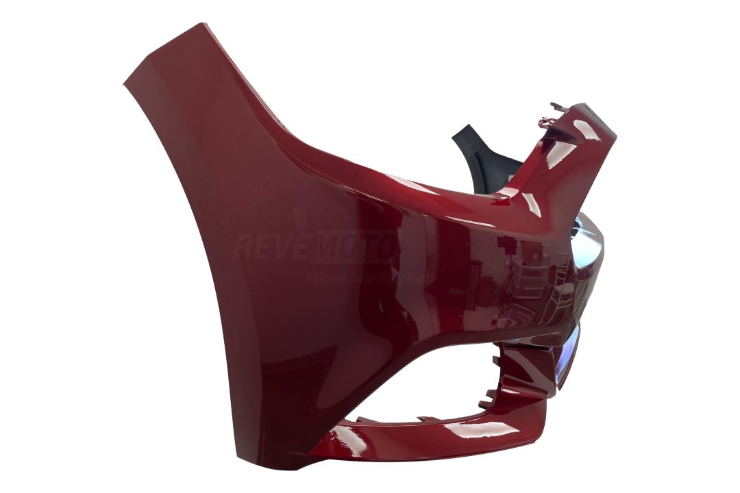 Painted Front Bumper for 2015-2017 Ford Mustang (EcoBoost, GT) Ruby Red Metallic (RR) FR3Z17D957AAPTM FO1000704 ReveMoto Painted Auto Body Parts Replacement