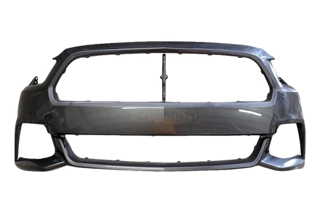Painted Front Bumper for 2015-2017 Ford Mustang Magnetic Metallic (J7) FR3Z17D957AAPTM ReveMoto Painted Auto Body Parts Replacement