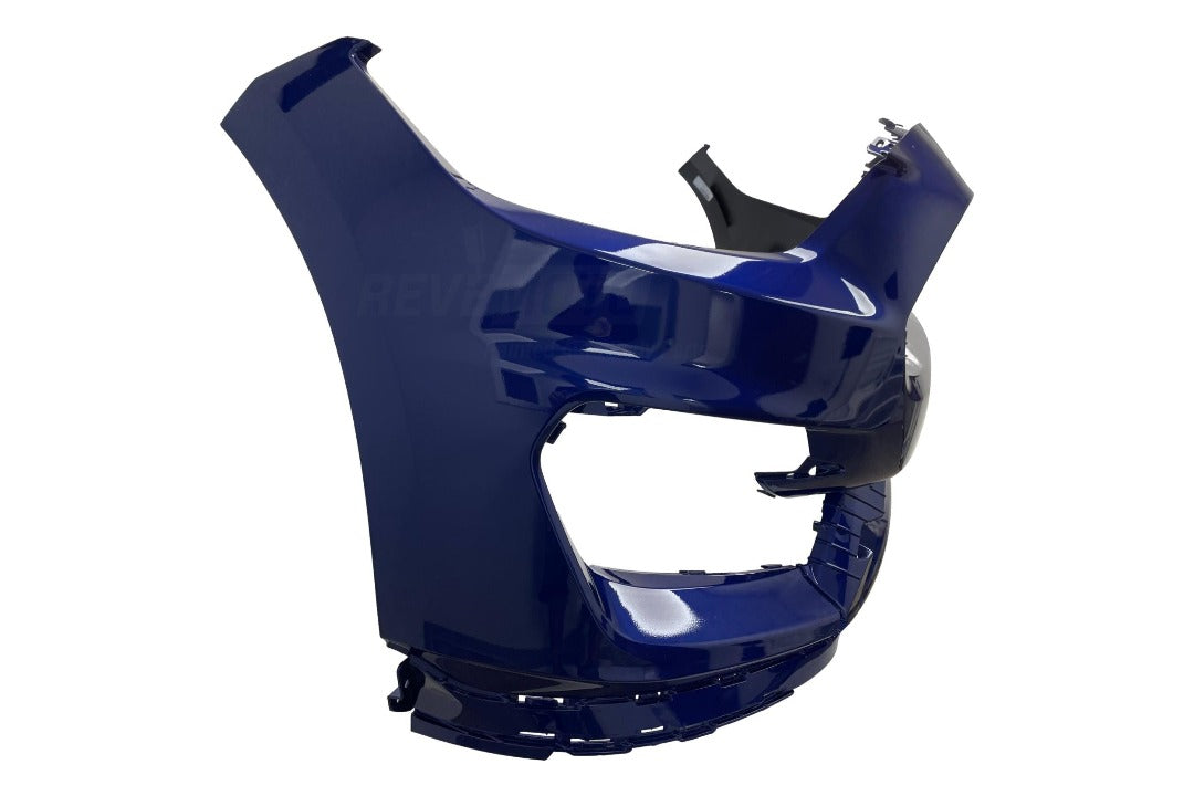 Painted Front Bumper for 2015-2020 Ford Mustang (Shelby GT350) Deep Impact Blue Metallic (5L) FR3Z17D957APTM FO1000739 ReveMoto Painted Auto Body Parts Replacement