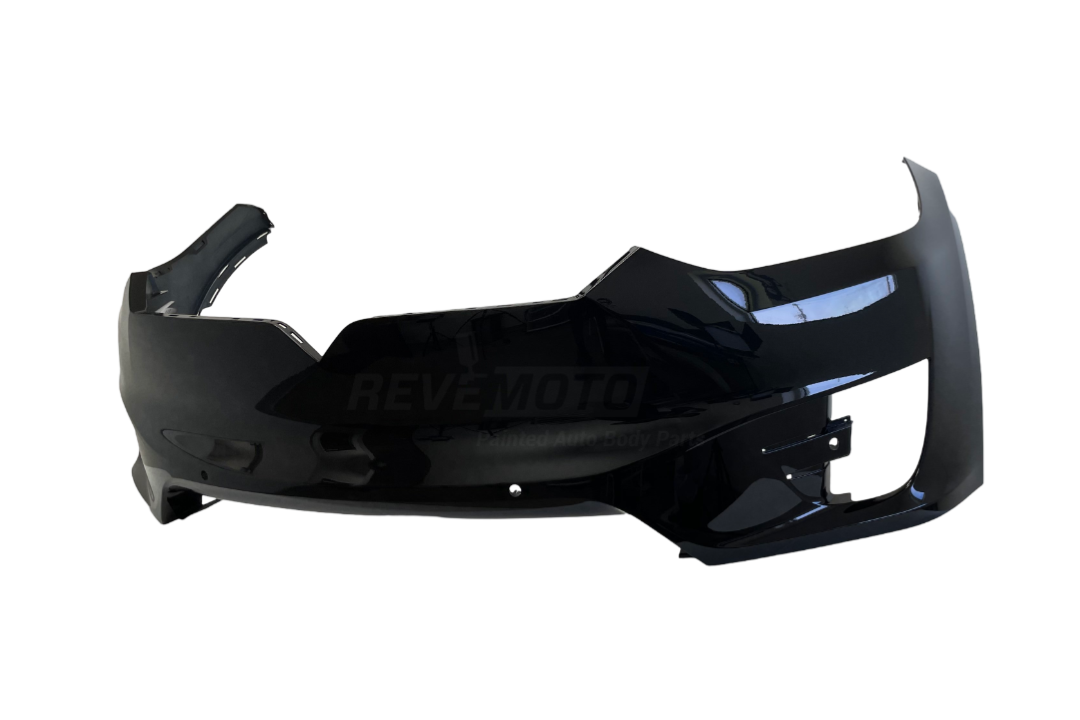  Painted Front Bumper for 2015-2021 Tesla Model X (For Vehicles Manufactured ON or AFTER April 3, 2018( Obsidian Black Metallic (PMBL) - Part Number 1091879S0A