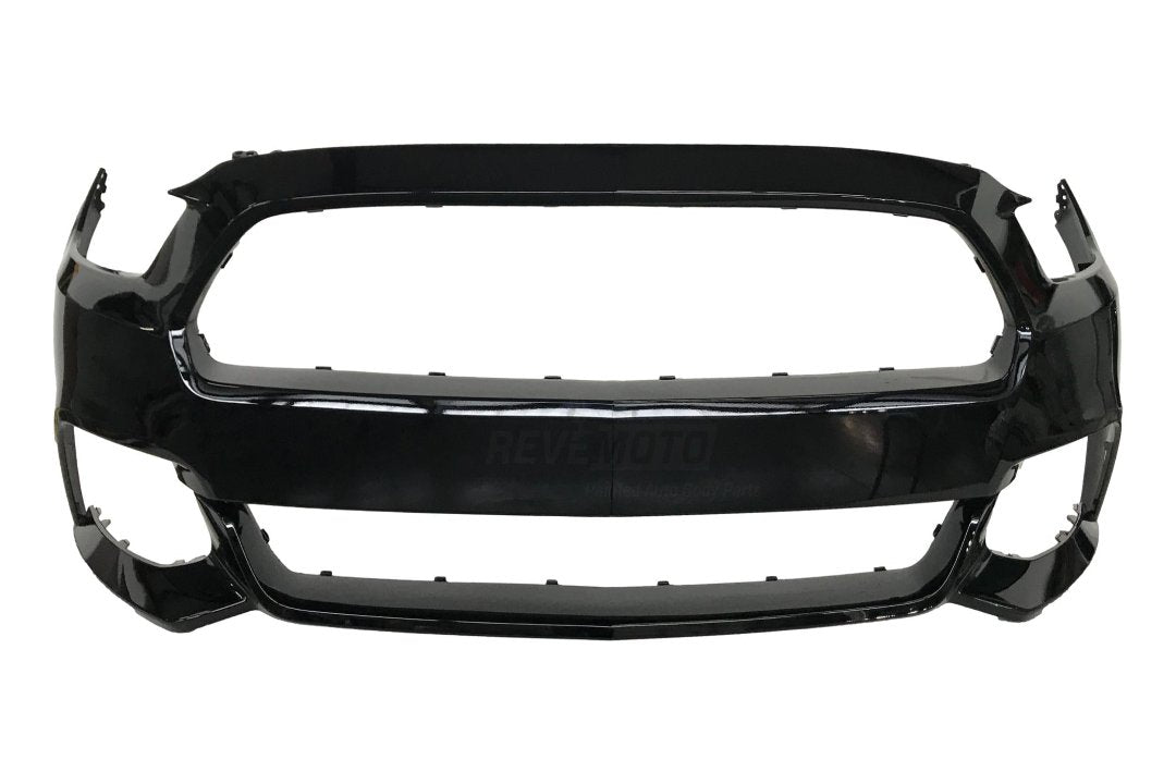 Painted Front Bumper for 20180 2015-2017 Ford Mustang Absolute Black (G41) FR3Z17D957AAPTM FO1000704 ReveMoto Painted Auto Body Parts Replacement