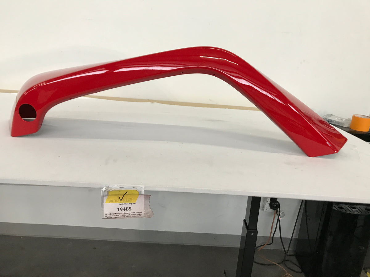 Painted Front Fender Flare for 2007-2017 Jeep Wrangler (Aftermarket | Driver-Side) Firecracker Red (PRC) 5KC87TZZAJ CH1268108 