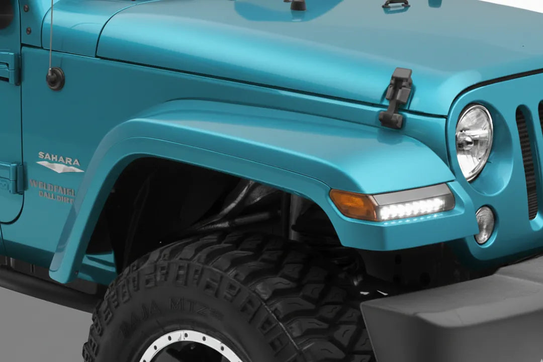 Painted Front Fender Flare for 2007-2018 Jeep Wrangler (Standard for JK Models) 6AD70RXFAH (Right, Passenger-Side) Replaced by 68585260AA Surf Blue (PQD)