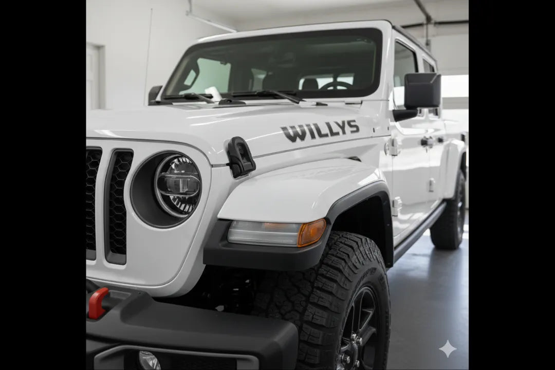 Painted Front Fender Flare for 2020-2025 Jeep Gladiator (Left; Driver-Side) Bright White (PW7) 
 6CE67TZZAH 