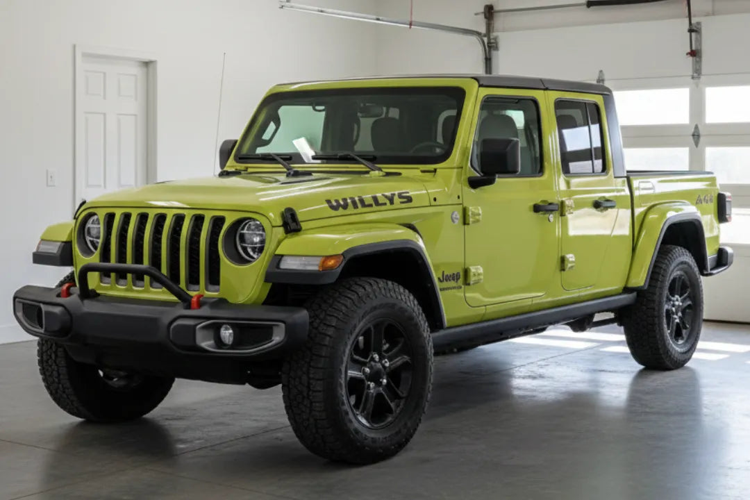 Painted Front Fender Flare for 2020-2025 Jeep Gladiator (Left; Driver-Side) High Velocity Yellow (PJF) 
 6CE67TZZAH 