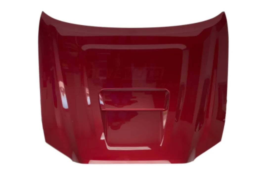 Painted Hood Conversion TRD Hood Conversion for 2016-2024 Toyota Tacoma Barcelona Red Mica Metallic 3R3 With Scoop ReveMoto Painted Auto Body Parts Replacement