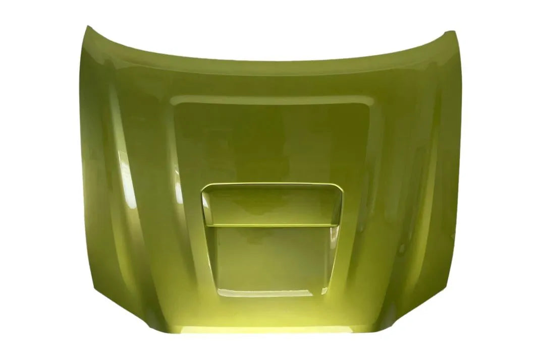 Painted Hood Conversion TRD Hood Conversion for 2016-2024 Toyota Tacoma Electric Lime Effect 588 With Scoop ReveMoto Painted Auto Body Parts Replacement