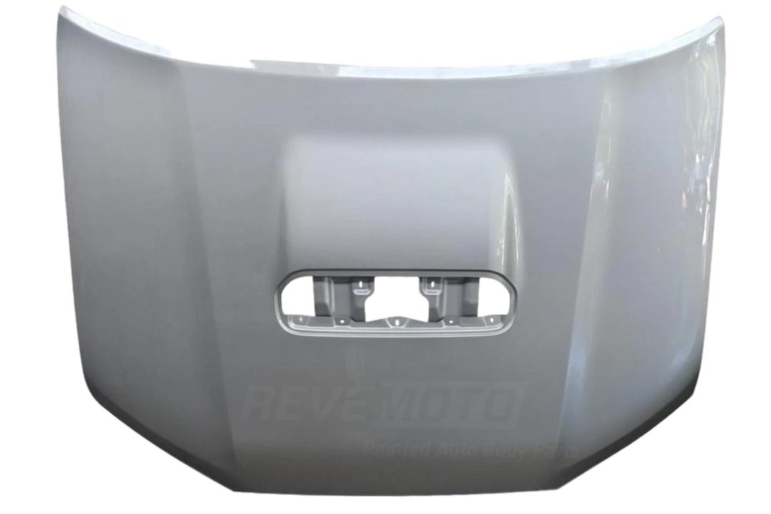 Painted Hood for 2010-2023 Toyota 4Runner (WITH: Scoop Opening | Includes Hood Scoop & Hardware) Classic Silver Metallic (1F7) 5330135210 TO1230218 ReveMoto Painted Auto Parts Replacement