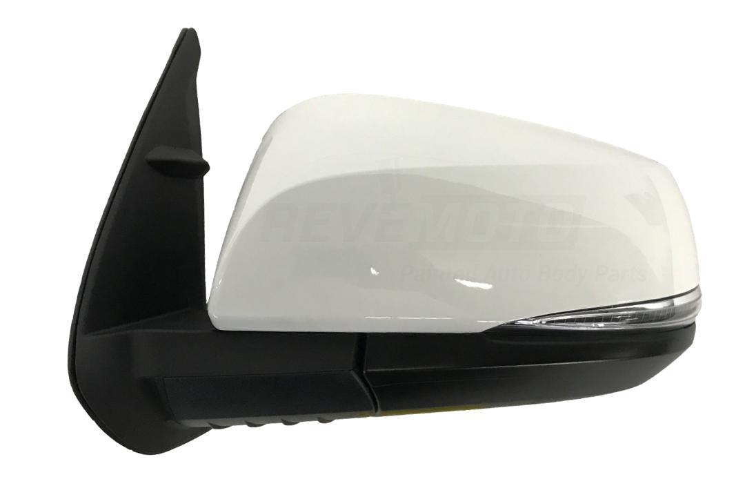 Painted Side View Mirror for 2016-2023 Toyota Tacoma (Driver-Side | WITH: Blind Spot Detection) Super White II (040) 8794004250 TO1320350 ReveMoto Painted Auto Body Parts