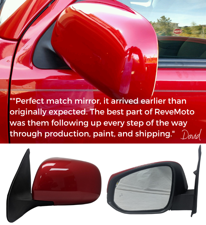 Painted Side View Mirrors - ReveMoto Painted Mirror Replacements