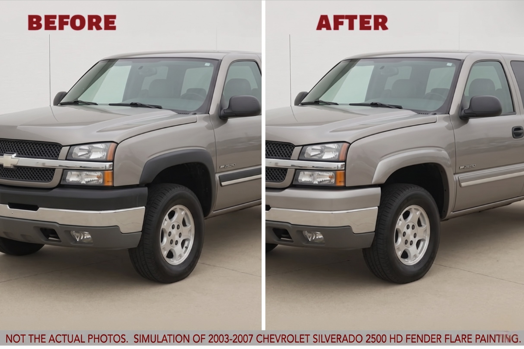2003-2007 Chevrolet Silverado : Painted Fender Flare Conversion (2500 HD/3500 HD | Set of 4) | Painted to Match, Ready to Install