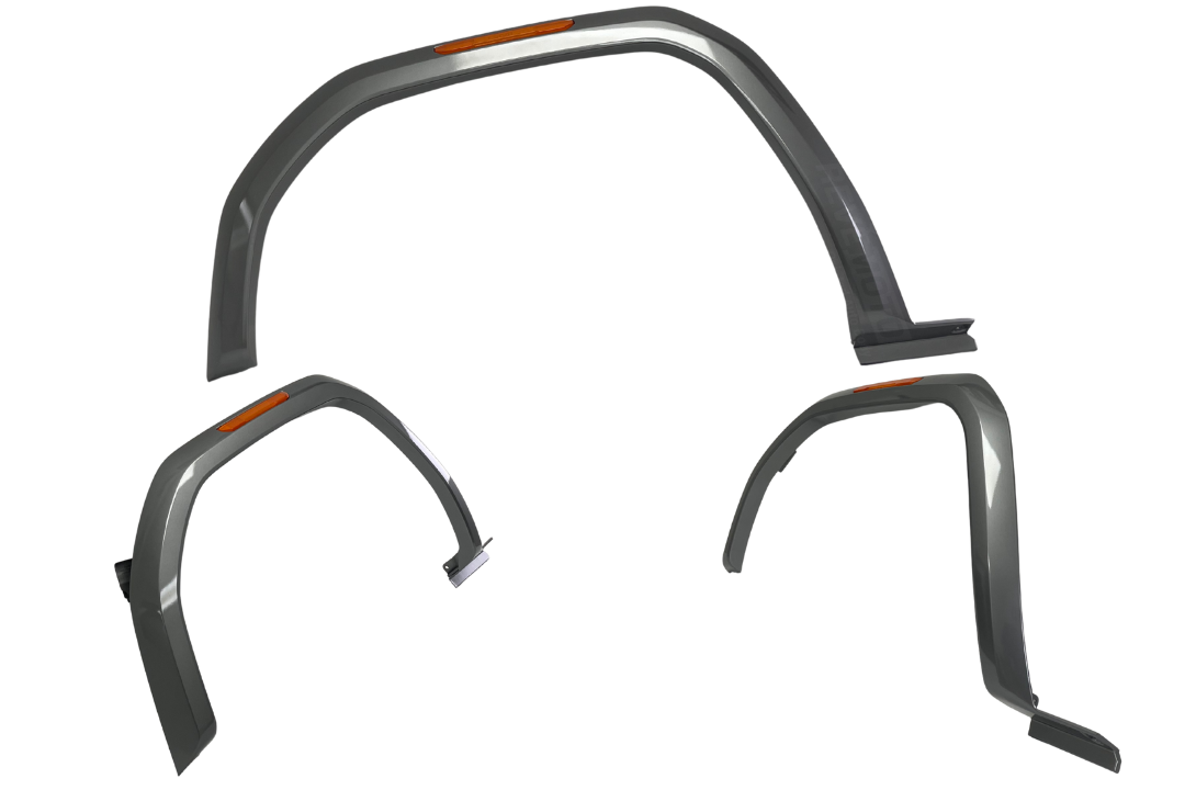 2023-2024 GMC Canyon : Fender Flare Painted (Set of 4) Sharkskin Metallic (WA130H) | 2023-2024 / OEM Only OEM-86820606 ReveMoto Painted Auto Body Parts