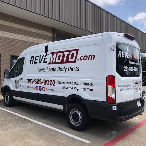 ReveMoto's Delivery Process for Painted Auto Body Parts - May Include Common Courier, Freight, or Our Own Local Cargo Van