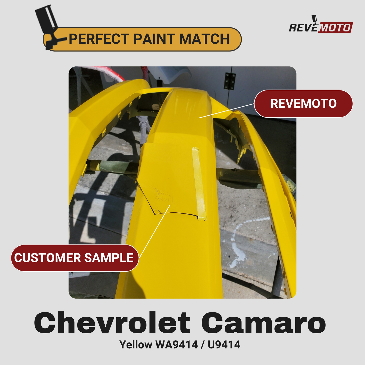 ReveMoto Paint Matched Parts - Chevrolet Camaro Yellow WA9414 U9414 ReveMoto Painted Auto Parts Replacement