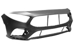2019-2022 Mercedes-Benz A 220 Front Bumper Painted (Aftermarket | WITH: AMG Line)_WITH: Tow Hook Hole Cover, 2 Active Park Sensor Holes, 2 Park Assist Sensor Holes_ 17788028019999_ MB1000599