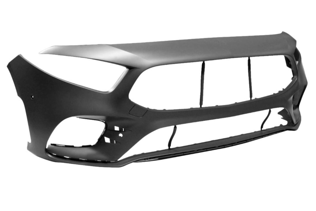 2020-2022 Mercedes-Benz A 35 AMG Front Bumper Painted (Aftermarket | WITH: AMG Line)_WITH: Tow Hook Hole Cover, 4 Park Assist Sensor Holes | WITHOUT: Aerodynamic Package_ 17788006039999_ MB1000604