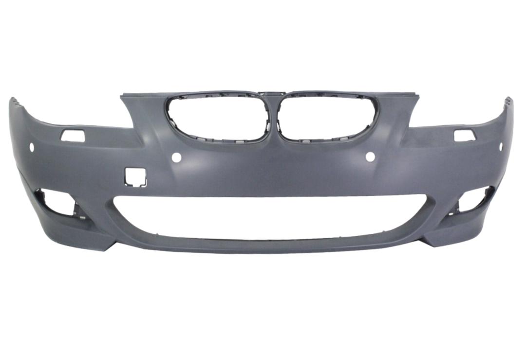 2004-2007 BMW 5-Series Front Bumper Painted (WITH: M-Package)_(Sedan/Wagon) WITH: M-Package, Park Assist Sensor Holes_ 51117897208_ BM1000181
