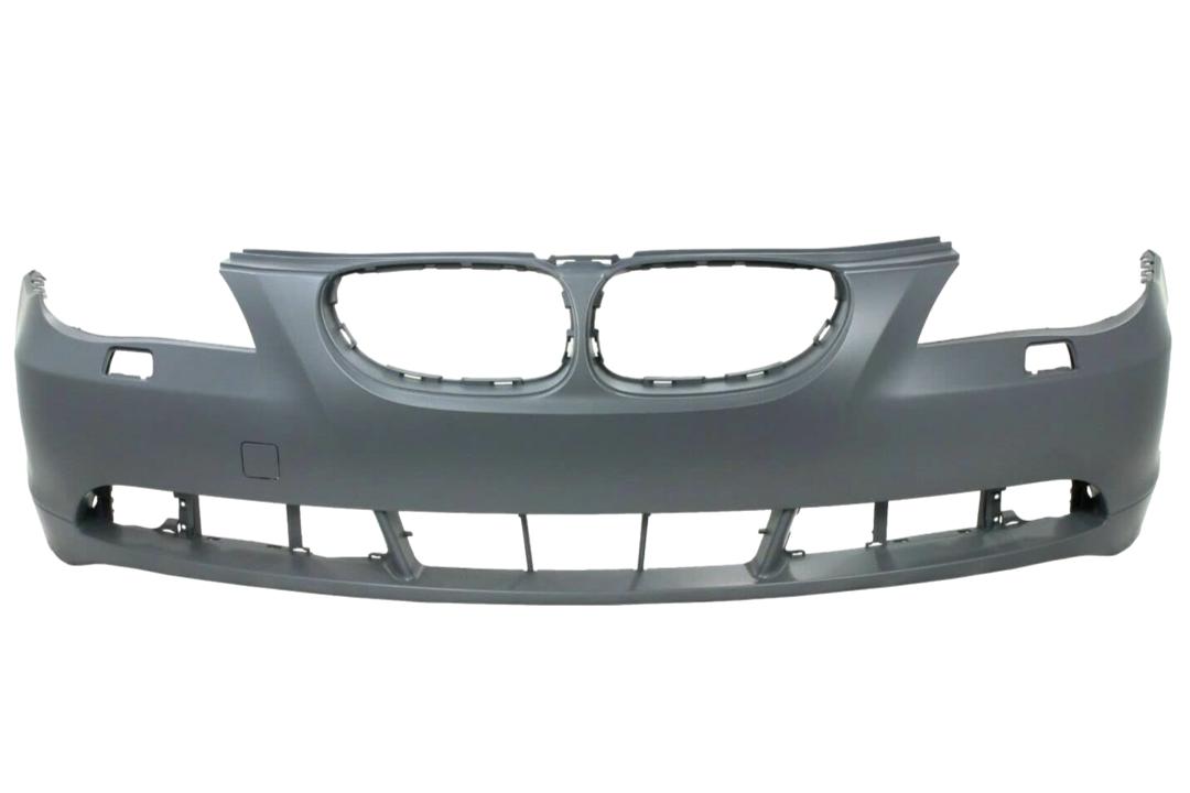 2004-2007 BMW 5-Series Front Bumper Painted (WITHOUT: M-Package)_(Sedan/Wagon) WITH: Head Light Washer Holes | WITHOUT: Park Assist Sensor Holes, M-Package_ 51117111739_ BM1000154