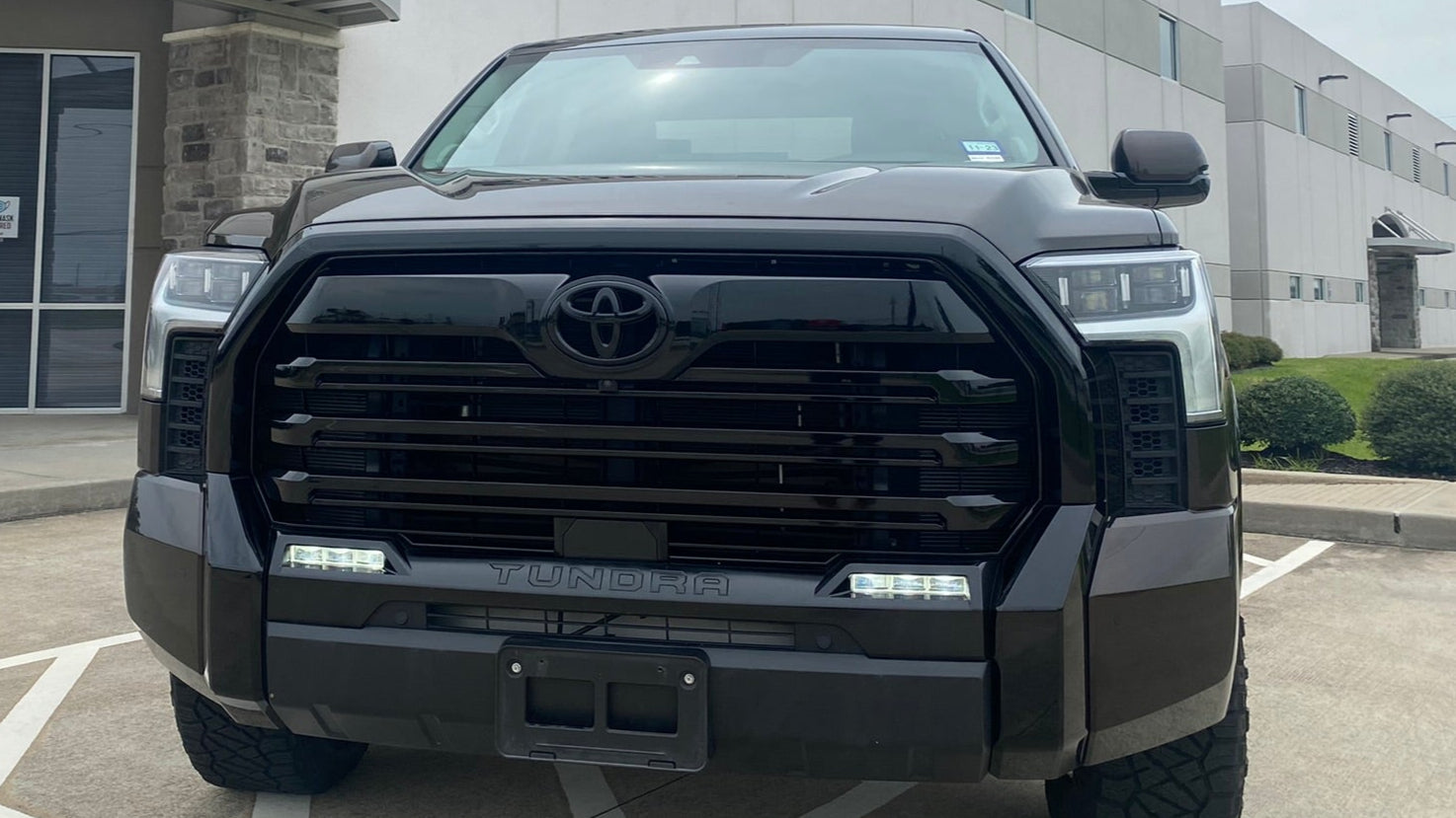 Toyota Tundra Custom Chrome Delete (After) - Painted Gloss Black