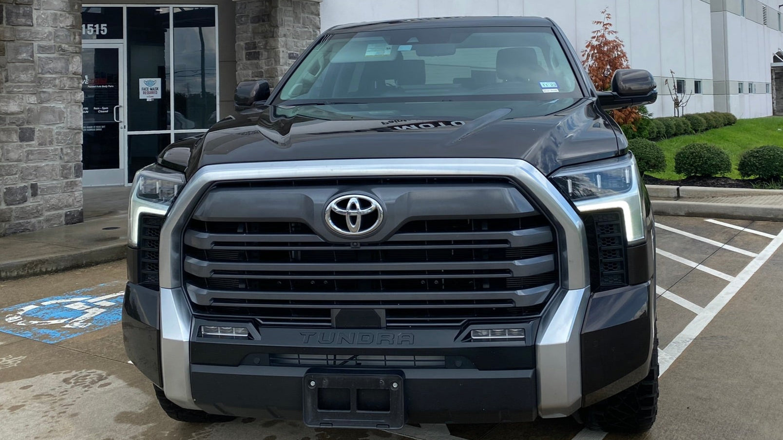 Toyota Tundra Custom Chrome Delete (Before) - Painted Gloss Black