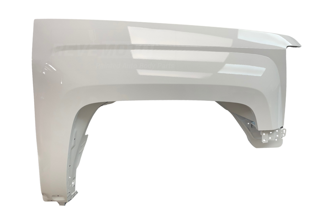 2014-2019 Chevrolet Silverado Passenger-Side Fender Painted Olympic White (WA8624) 84214215 GM1241385