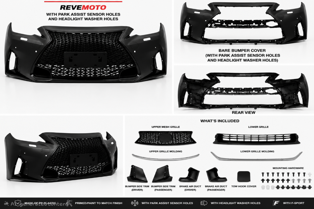 2017-2020 Lexus IS250 / IS300 / IS350 to 2021-2025 Lexus IS F-SPORT Style Painted Front Bumper Conversion Kit | Painted to Match, Ready-to-Install