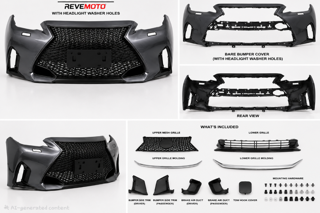 2017-2020 Lexus IS250 / IS300 / IS350 to 2021-2025 Lexus IS F-SPORT Style Painted Front Bumper Conversion Kit | Painted to Match, Ready-to-Install