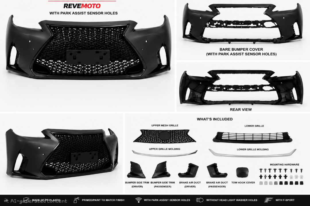 2017-2020 Lexus IS250 / IS300 / IS350 to 2021-2025 Lexus IS F-SPORT Style Painted Front Bumper Conversion Kit | Painted to Match, Ready-to-Install