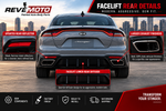 2022–2023 Kia Stinger facelift rear diffuser, larger exhaust finishers and updated rear reflectors