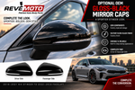 Optional OEM gloss-black side mirror caps for 2018–2021 Kia Stinger