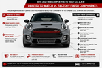 2014-2021 MINI Cooper F56 LCI2 JCW front bumper conversion painted-to-match vs factory-finish components