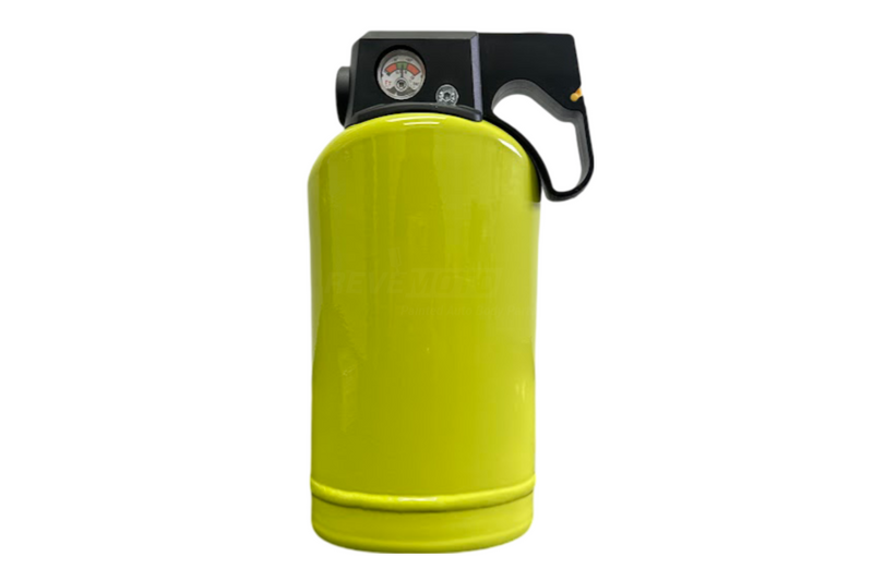 OEM fire extinguisher painted gloss yellow by ReveMoto
