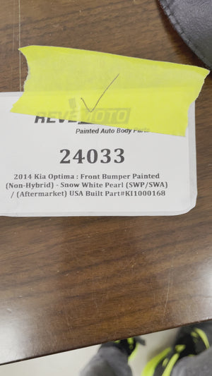2014-2015 Kia Optima Front Bumper Painted (USA Built) Snow White Pearl (SWP/SWA) 865114C500 KI1000168