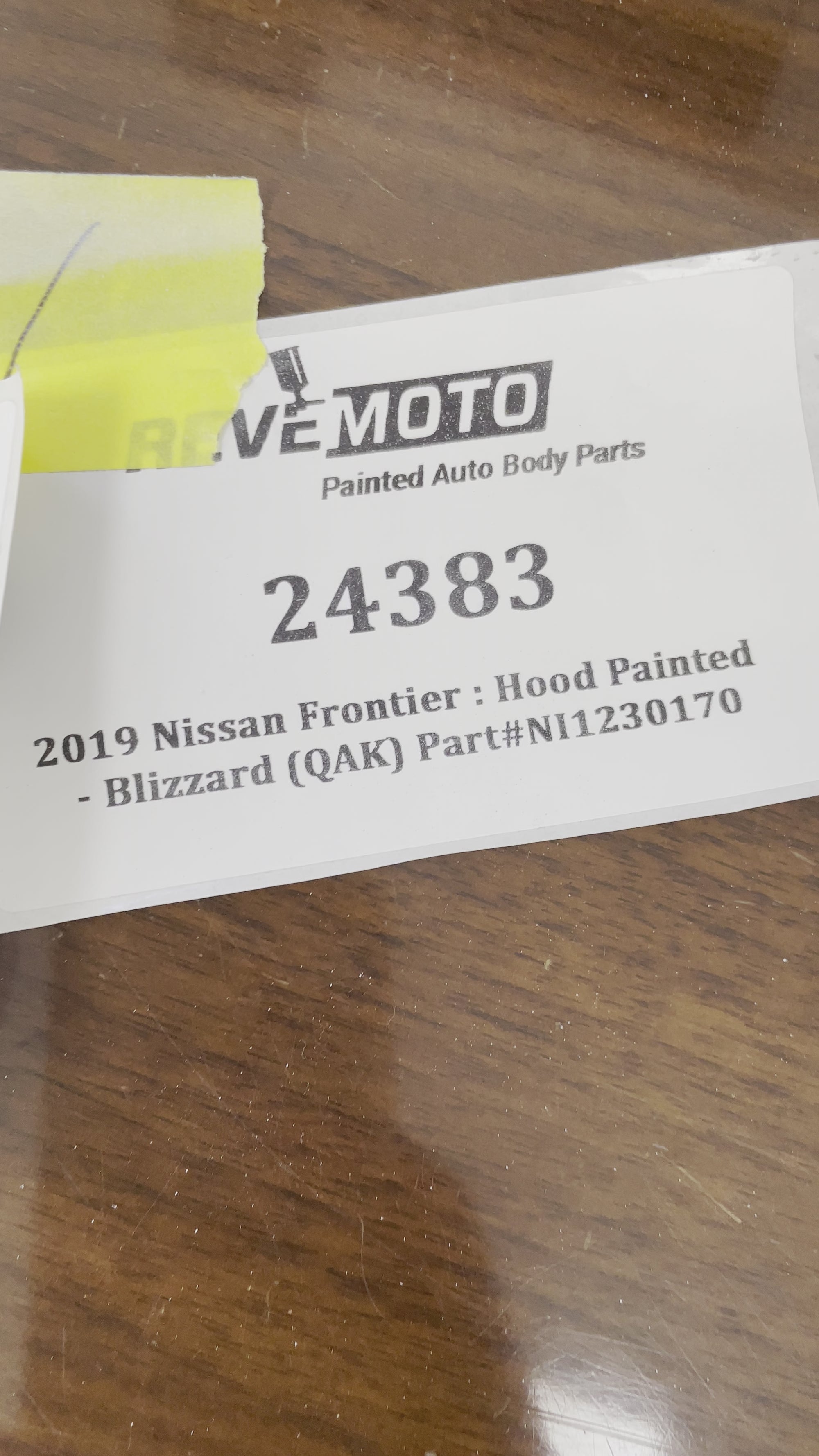 2005-2019 Nissan Frontier Hood Painted Blizzard (QAK) 651009BP0A NI1230170