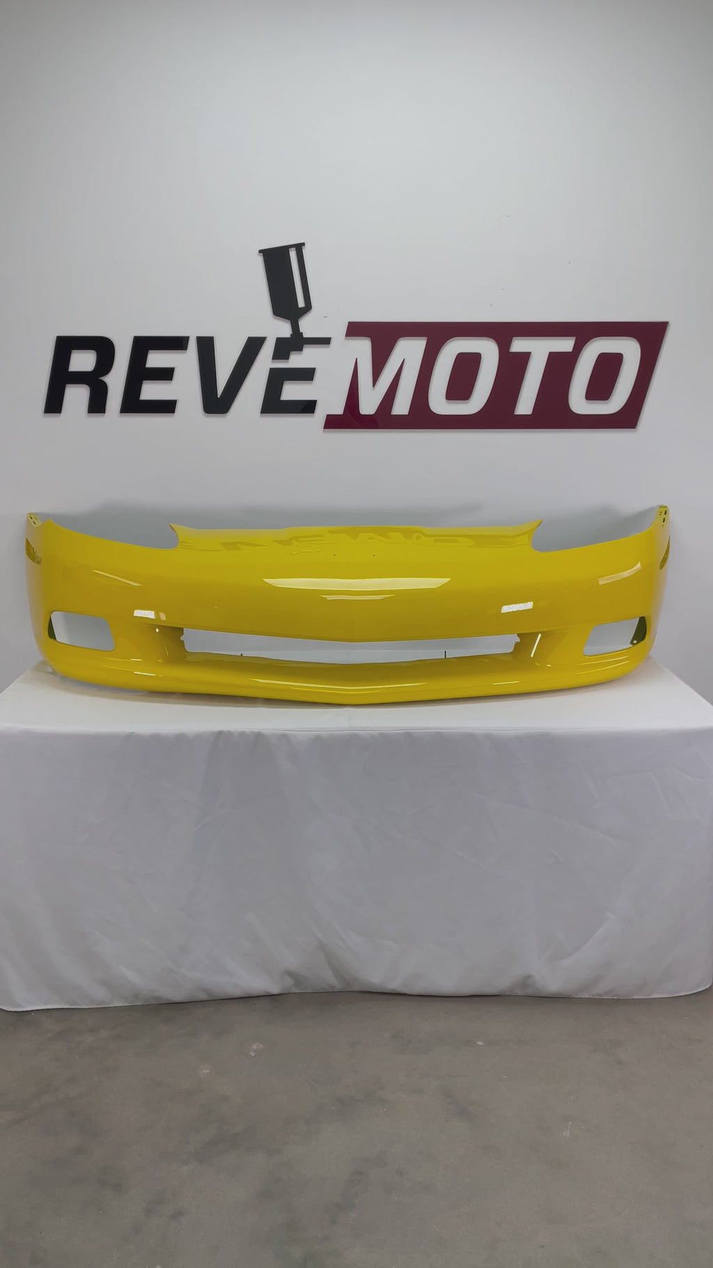 2005-2013 Chevrolet Corvette Front Bumper Painted (Base Model)  Velocity Yellow/Velocity Yellow Tintcoat (WA300N) ReveMoto Front Bumper Replacement Painted Car Parts Painted Auto Parts