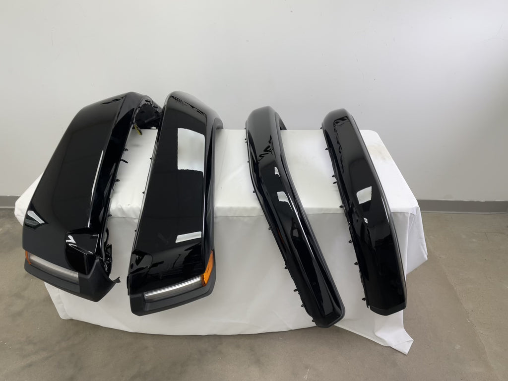 24323 Paintted Fender Flare for 2023 Jeep Wrangler (Set of 4 | WITH: LED Lamps) Black (PX8) ReveMoto Painted Auto Parts Replacement