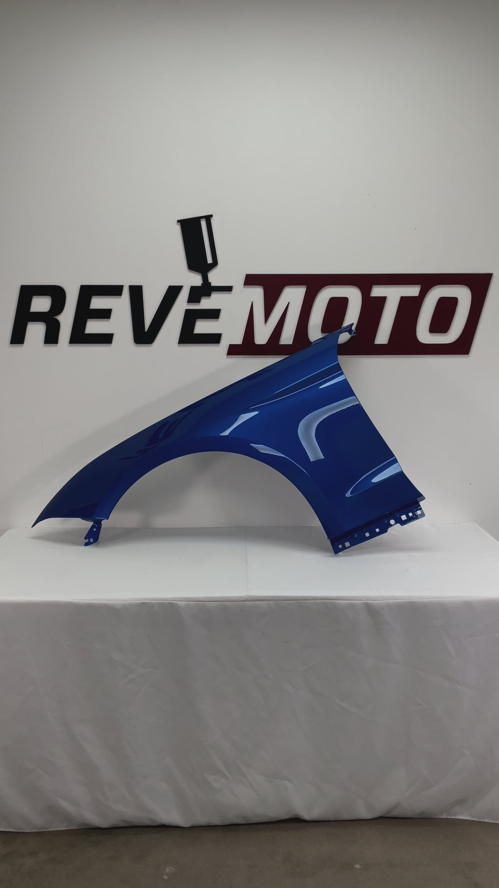 2021 Ford Mustang Driver-side Fender Painted Velocity Blue Metallic (E7) ReveMoto Painted Auto Parts Replacement