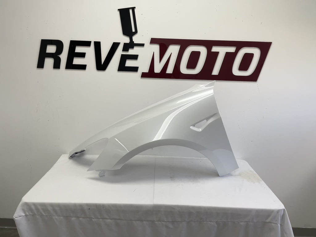 25848  Painted Fender for 2017-2023 Tesla Model 3 White Water Pearl (PPSW) Left, Driver-Side 1081401E0D 1081400E0C ReveMoto Painted Auto Body Parts Replacement