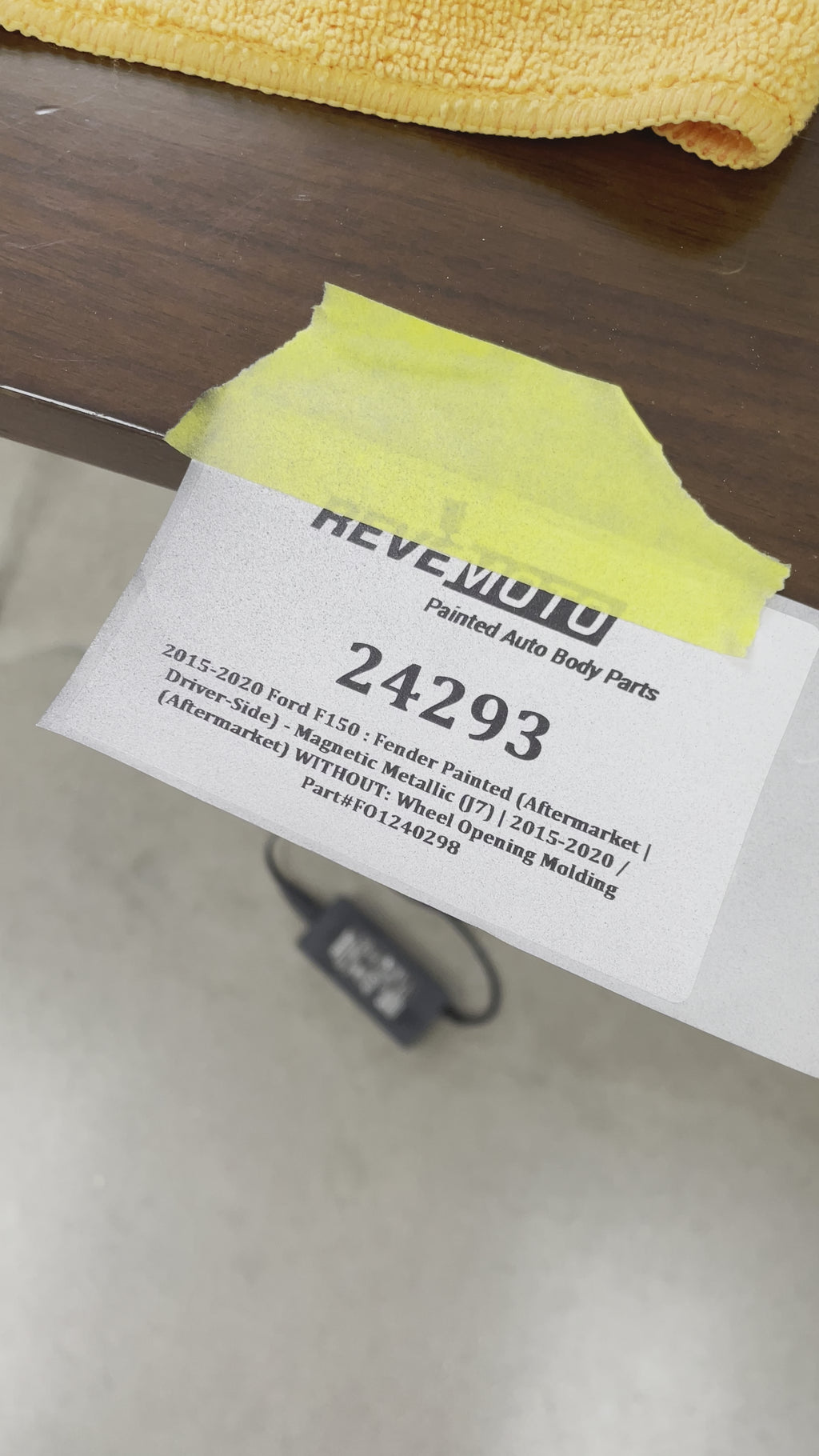 24293 - 2015-2020 Ford F150 Fender Painted (Driver-Side) Magnetic Metallic (J7) JL3Z16006A ReveMoto Painted Auto Parts Replacement