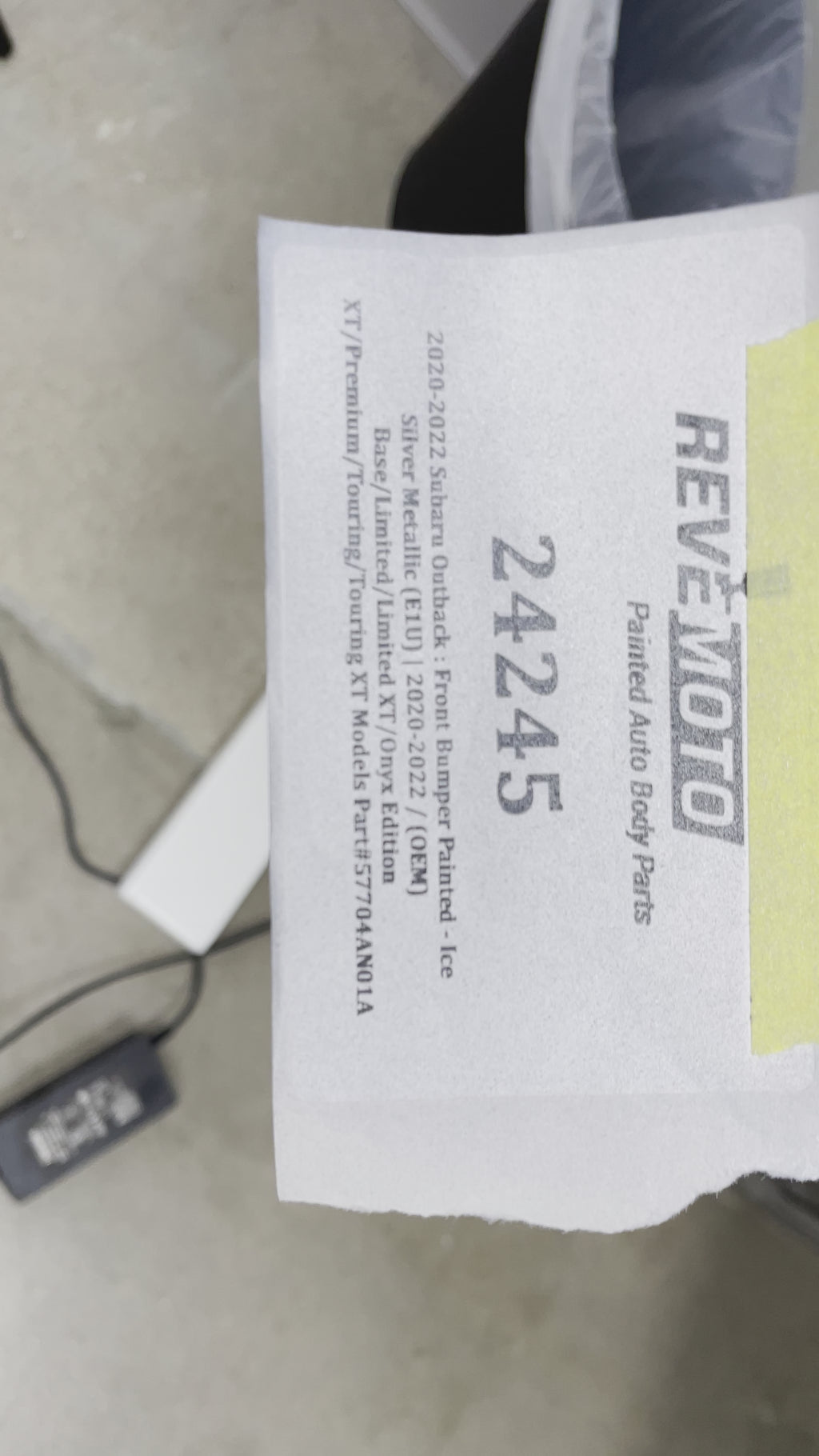 2020-2022 Subaru Outback Front Bumper Painted Ice Silver Metallic (E1U) 57704AN01A SU1000192